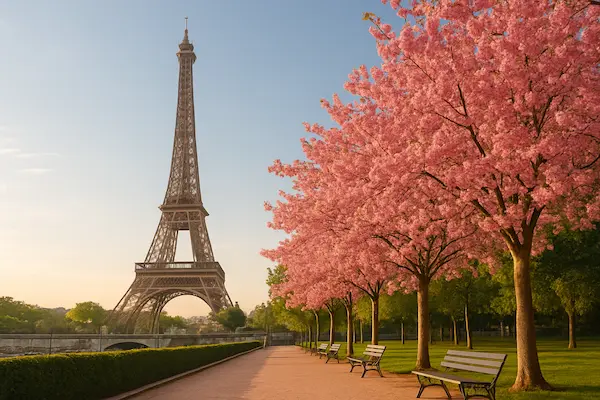 Vista panorámica del centro de francia y vista de la torre Francia